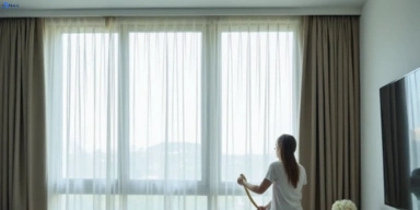 Delicate sheer drape cleaning holland-park Matty Curtain Cleaning